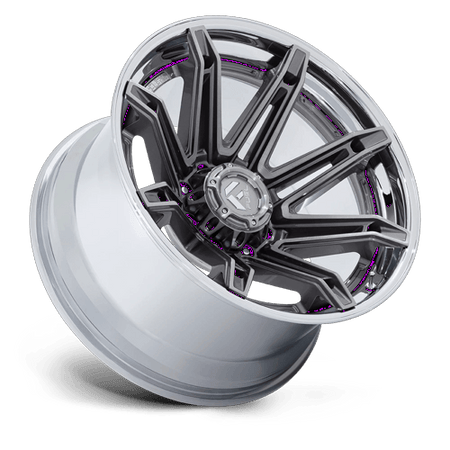 Fuel 1PC FC401 BRAWL – 24X12 – 6X139.7 – -44 mm – PLATINUM W/ CHROME LIP