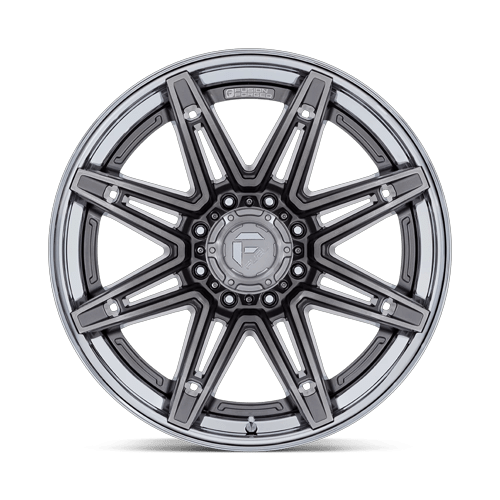 Fuel 1PC FC401 BRAWL – 24X12 – 8X165.1 – -44 mm – PLATINUM W/ CHROME LIP