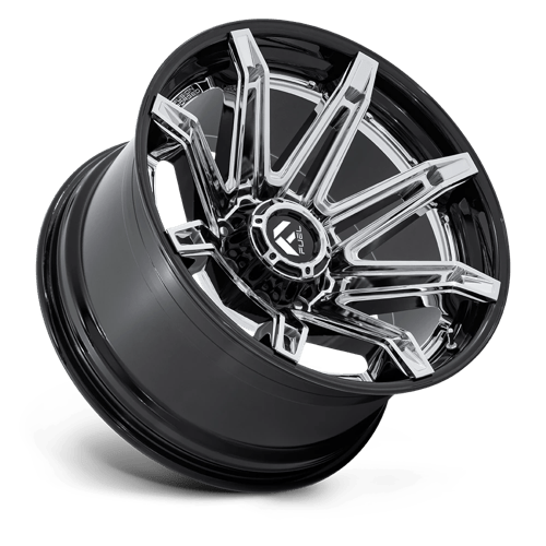 Fuel 1PC FC401 BRAWL – 24X12 – 6X139.7 – -44 mm – CHROME W/ GLOSS BLACK LIP