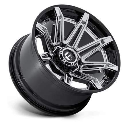 Fuel 1PC FC401 BRAWL – 24X12 – 6X139.7 – -44 mm – CHROME W/ GLOSS BLACK LIP