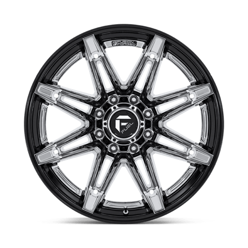 Fuel 1PC FC401 BRAWL – 24X12 – 6X139.7 – -44 mm – CHROME W/ GLOSS BLACK LIP