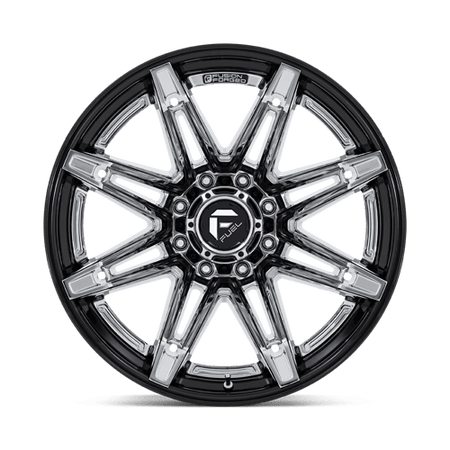 Fuel 1PC FC401 BRAWL – 24X12 – 6X139.7 – -44 mm – CHROME W/ GLOSS BLACK LIP