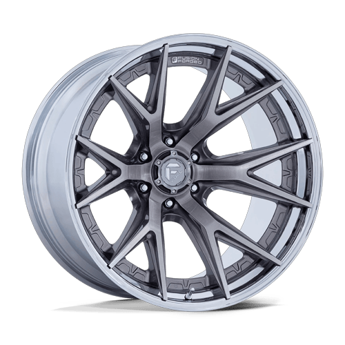 Fuel 1PC FC402 CATALYST – 24X12 – 6X135 – -44 mm – PLATINUM W/ CHROME LIP