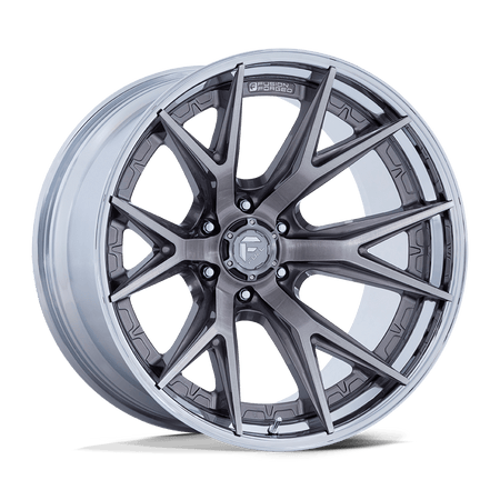 Fuel 1PC FC402 CATALYST – 24X12 – 6X135 – -44 mm – PLATINUM W/ CHROME LIP