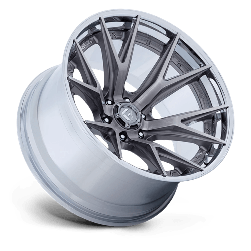 Fuel 1PC FC402 CATALYST – 24X12 – 6X135 – -44 mm – PLATINUM W/ CHROME LIP