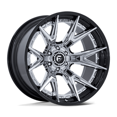 Fuel 1PC FC402 CATALYST – 17X9 – 6X135 – 1 mm – CHROME W/ GLOSS BLACK LIP