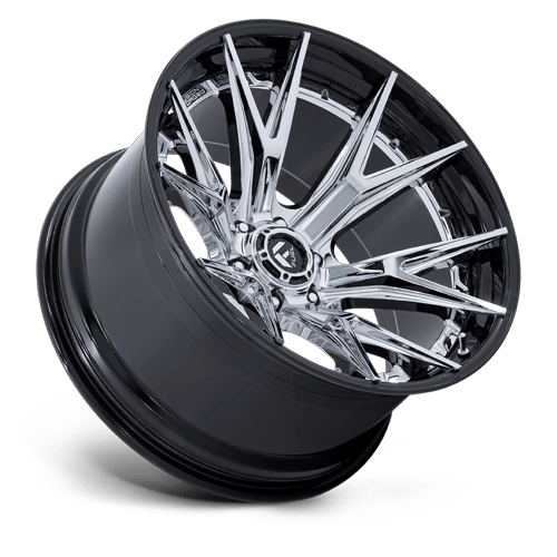 Fuel 1PC FC402 CATALYST – 17X9 – 6X135 – 1 mm – CHROME W/ GLOSS BLACK LIP