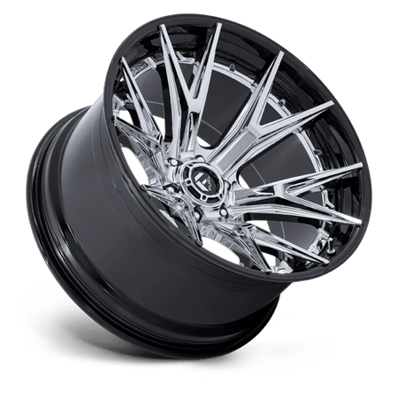 Fuel 1PC FC402 CATALYST – 17X9 – 6X135 – 1 mm – CHROME W/ GLOSS BLACK LIP