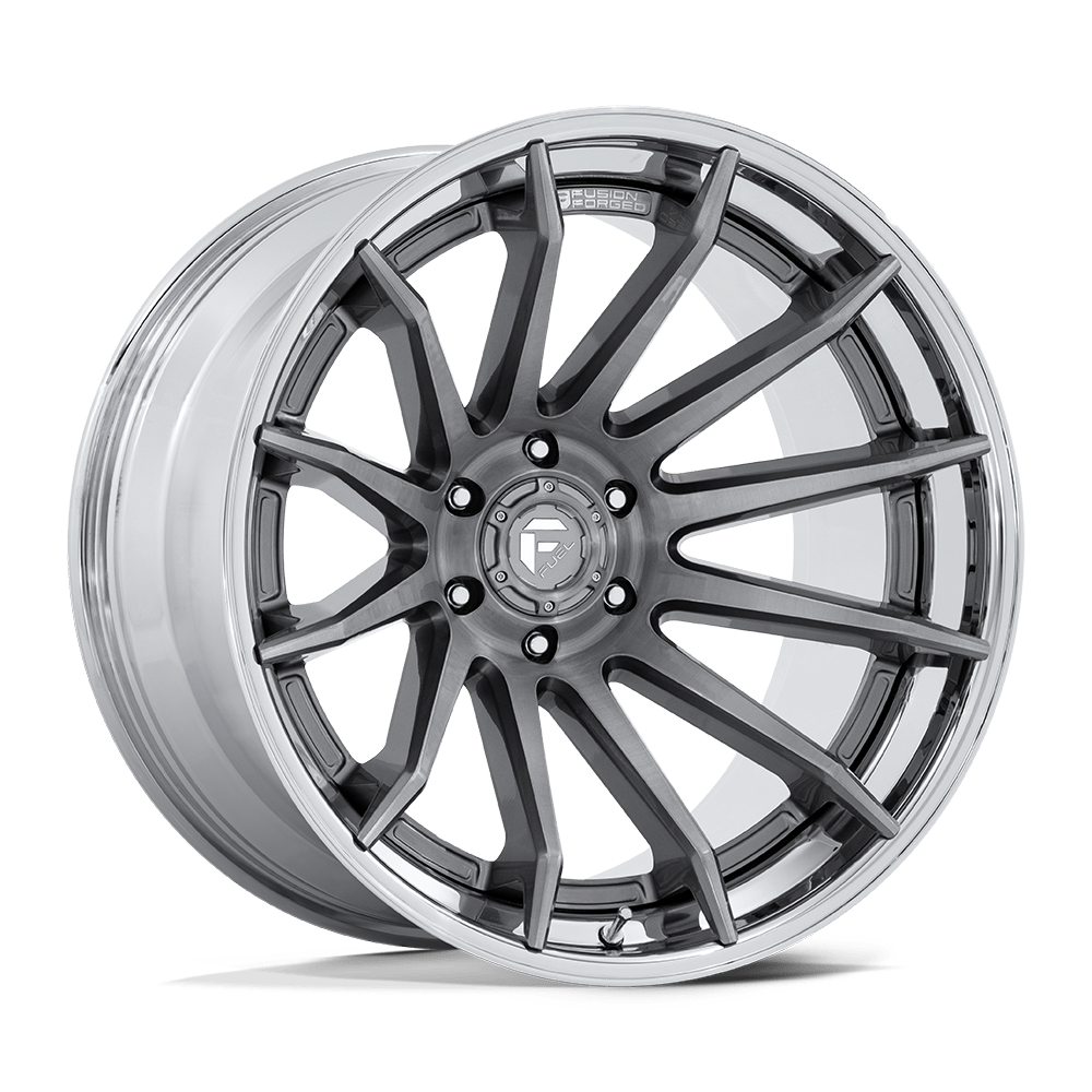 Fuel 1PC FC403 BURN – 20X9 – 5X127 – 1 mm – PLATINUM W/ CHROME LIP