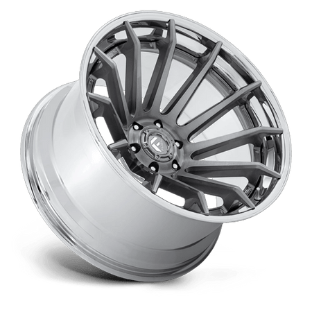 Fuel 1PC FC403 BURN – 24X12 – 6X135 – -44 mm – PLATINUM W/ CHROME LIP