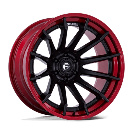 Fuel 1PC FC403 BURN – 20X10 – 5X127 – -18 mm – MATTE BLACK W/ CANDY RED LIP