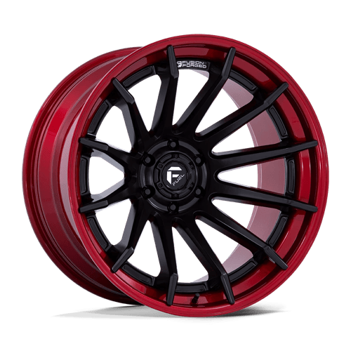 Fuel 1PC FC403 BURN – 24X12 – 6X135 – -44 mm – MATTE BLACK W/ CANDY RED LIP