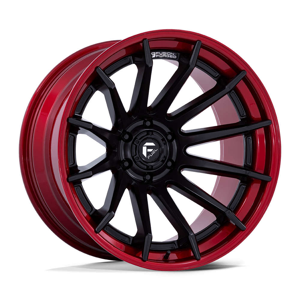 Fuel 1PC FC403 BURN – 22X12 – 6X135 – -44 mm – MATTE BLACK W/ CANDY RED LIP