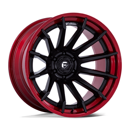 Fuel 1PC FC403 BURN – 22X12 – 6X135 – -44 mm – MATTE BLACK W/ CANDY RED LIP