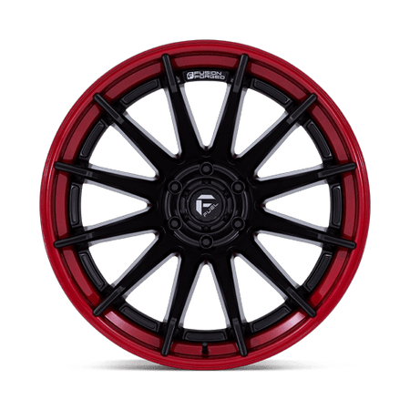 Fuel 1PC FC403 BURN – 24X12 – 6X135 – -44 mm – MATTE BLACK W/ CANDY RED LIP