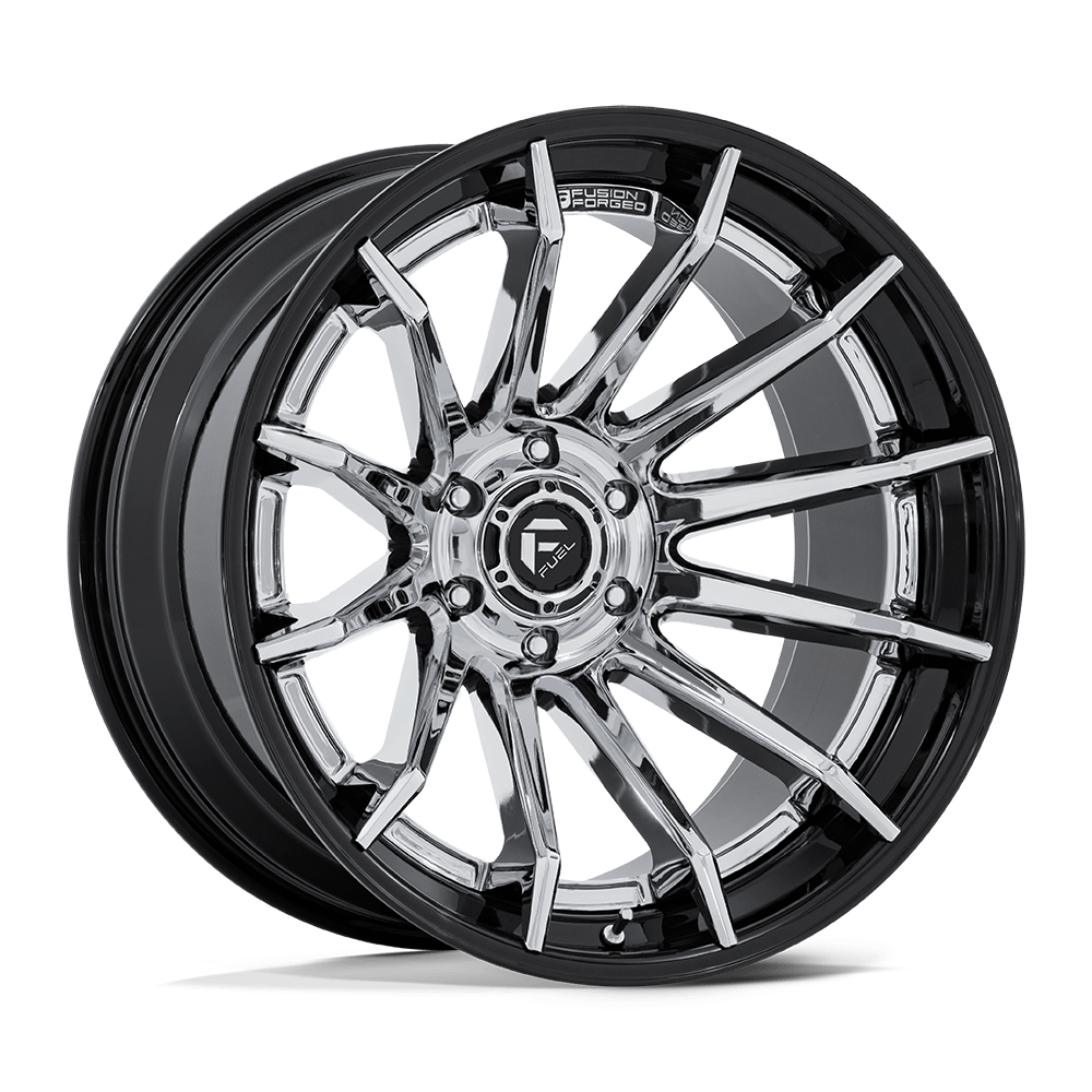 Fuel 1PC FC403 BURN – 22X12 – 6X135 – -44 mm – CHROME W/ GLOSS BLACK LIP