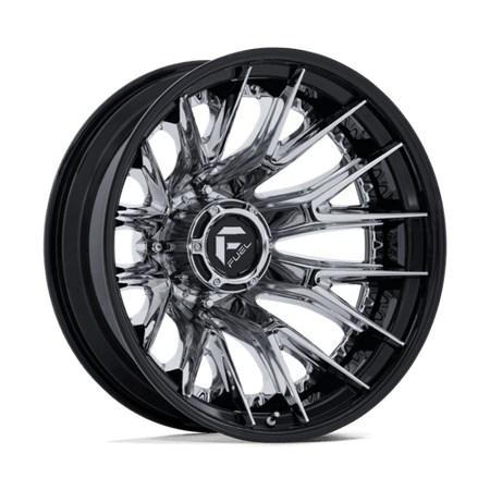 Fuel 1PC D407 CATALYST DUALLY – 20X8.25 – 8X200 – -202 mm – CHROME W/ GLOSS BLACK LIP