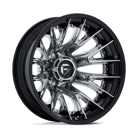 Fuel 1PC D407 CATALYST DUALLY – 20X8.25 – 8X200 – -202 mm – CHROME W/ GLOSS BLACK LIP