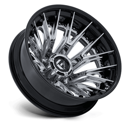 Fuel 1PC D407 CATALYST DUALLY – 20X8.25 – 8X200 – -202 mm – CHROME W/ GLOSS BLACK LIP