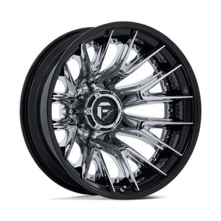Fuel 1PC D407 CATALYST DUALLY – 24X8.25 – 8X200 – -202 mm – CHROME W/ GLOSS BLACK LIP