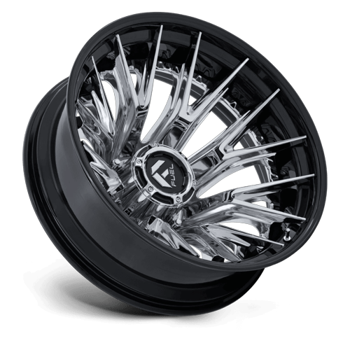 Fuel 1PC D407 CATALYST DUALLY – 24X8.25 – 8X200 – -202 mm – CHROME W/ GLOSS BLACK LIP