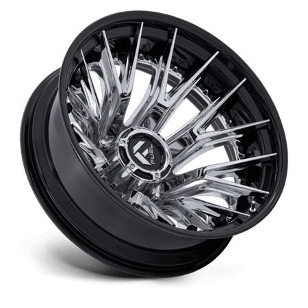 Fuel 1PC D407 CATALYST DUALLY – 24X8.25 – 8X200 – -202 mm – CHROME W/ GLOSS BLACK LIP