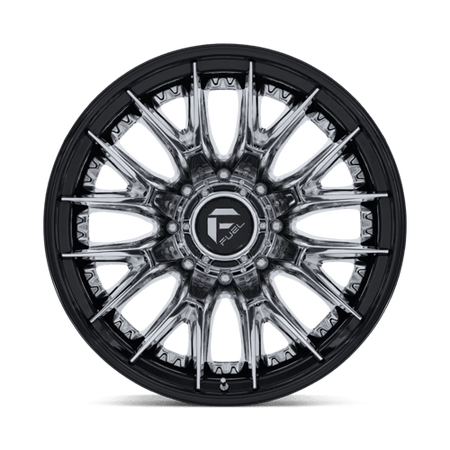 Fuel 1PC D407 CATALYST DUALLY – 24X8.25 – 8X200 – -202 mm – CHROME W/ GLOSS BLACK LIP