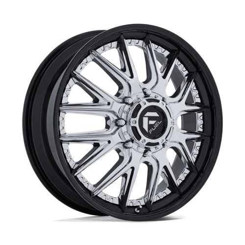 Fuel 1PC D407 CATALYST DUALLY – 24X8.25 – 8X210 – 105 mm – CHROME W/ GLOSS BLACK LIP