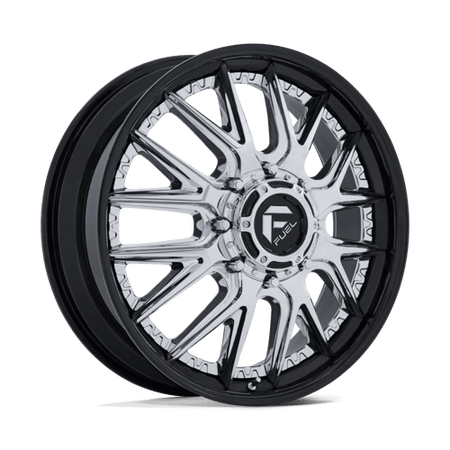 Fuel 1PC D407 CATALYST DUALLY – 24X8.25 – 8X210 – 105 mm – CHROME W/ GLOSS BLACK LIP