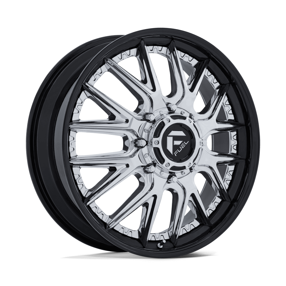 Fuel 1PC D407 CATALYST DUALLY – 22X8.25 – 8X200 – 105 mm – CHROME W/ GLOSS BLACK LIP