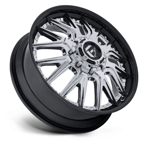 Fuel 1PC D407 CATALYST DUALLY – 24X8.25 – 8X210 – 105 mm – CHROME W/ GLOSS BLACK LIP
