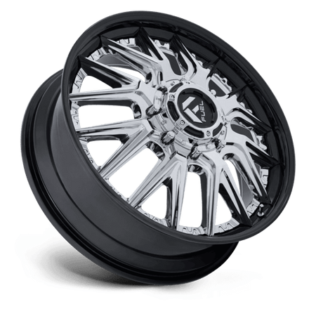 Fuel 1PC D407 CATALYST DUALLY – 24X8.25 – 8X210 – 105 mm – CHROME W/ GLOSS BLACK LIP