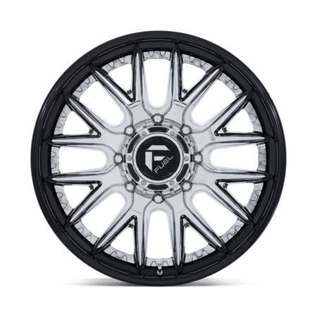 Fuel 1PC D407 CATALYST DUALLY – 20X8.25 – 8X200 – 105 mm – CHROME W/ GLOSS BLACK LIP