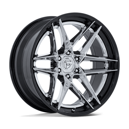 Fuel 1PC FC408 FLIGHT – 22X10 – 6X139.7 – -18 mm – CHROME W/ GLOSS BLACK LIP