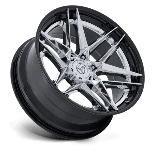 Fuel 1PC FC408 FLIGHT – 22X10 – 6X139.7 – -18 mm – CHROME W/ GLOSS BLACK LIP