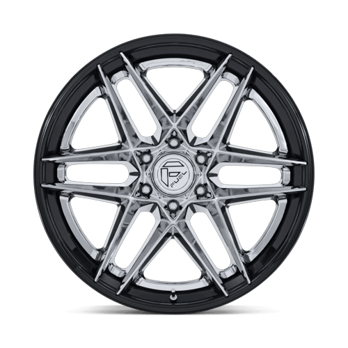 Fuel 1PC FC408 FLIGHT – 22X10 – 6X139.7 – -18 mm – CHROME W/ GLOSS BLACK LIP