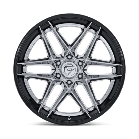 Fuel 1PC FC408 FLIGHT – 22X10 – 6X139.7 – -18 mm – CHROME W/ GLOSS BLACK LIP