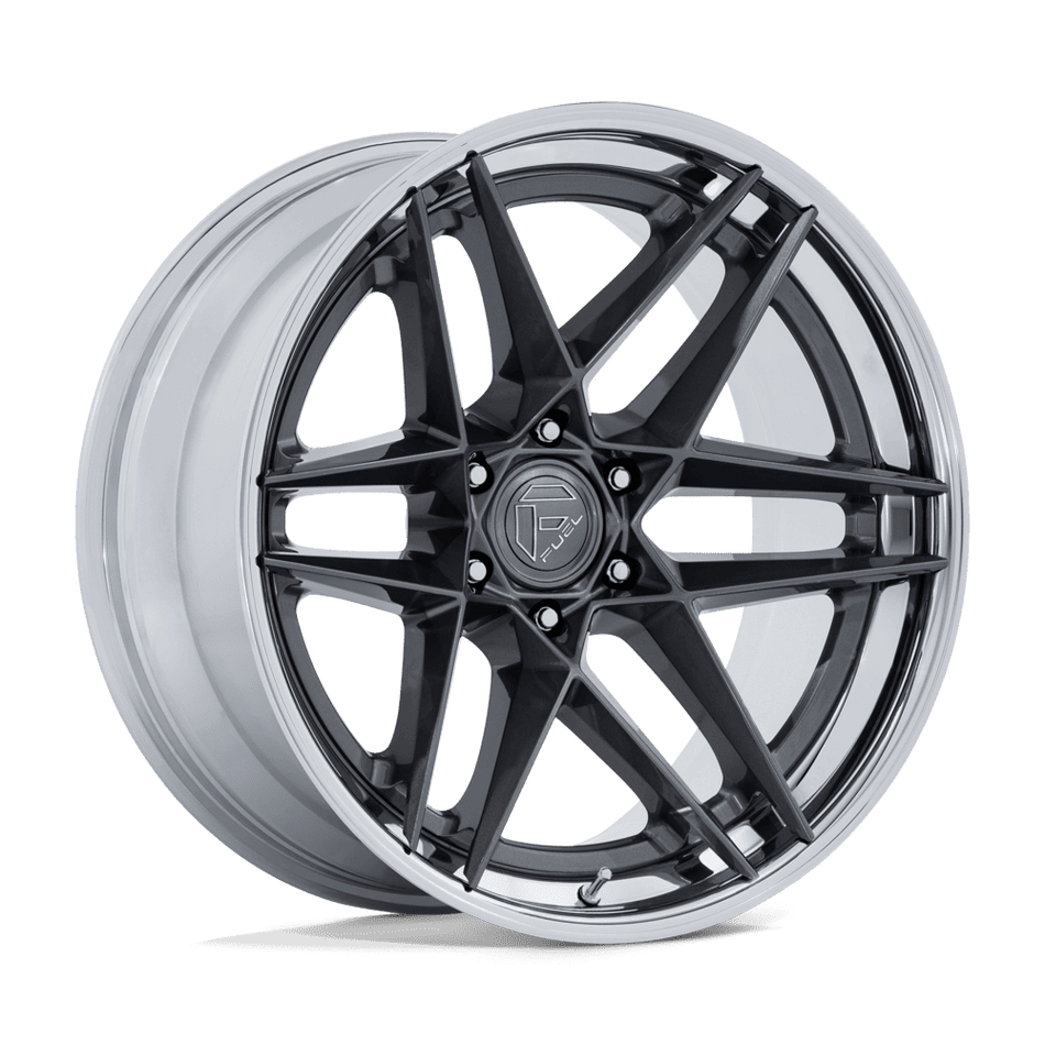 Fuel 1PC FC408 FLIGHT – 22X10 – 6X139.7 – -18 mm – GLOSS GUNMETAL W/ CHROME LIP