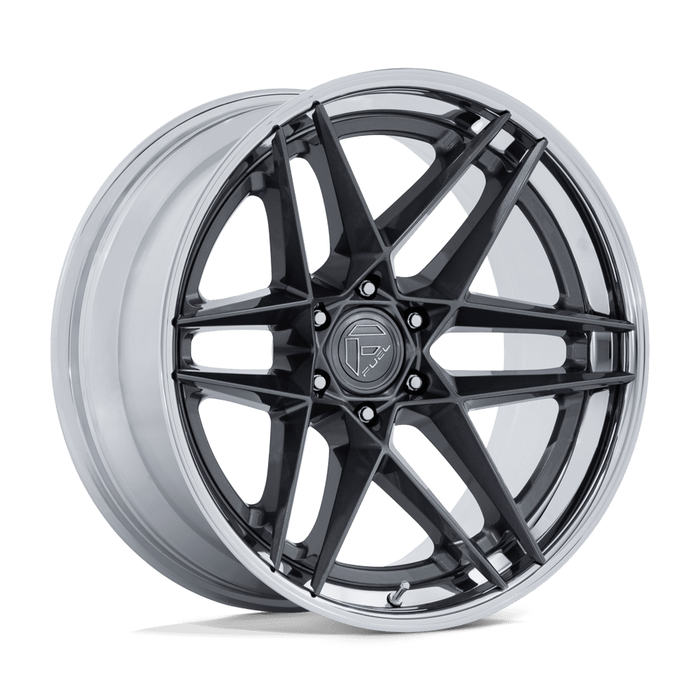 Fuel 1PC FC408 FLIGHT – 20X10 – 6X139.7 – -18 mm – GLOSS GUNMETAL W/ CHROME LIP