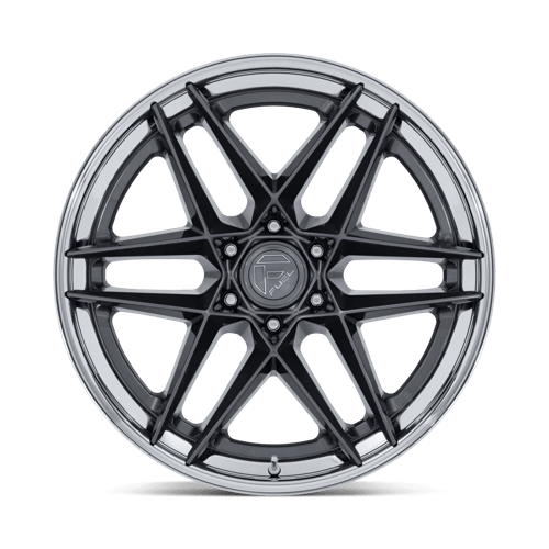 Fuel 1PC FC408 FLIGHT – 20X10 – 6X135 – -18 mm – GLOSS GUNMETAL W/ CHROME LIP