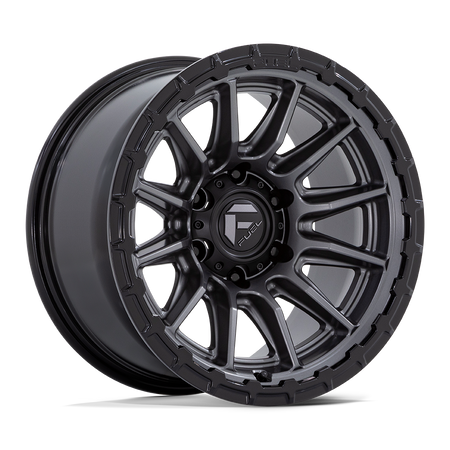 Fuel 1PC FC866 PISTON – 17X9 – 6X139.7 – -12 mm – MATTE GUNMETAL GLOSS BLACK LIP