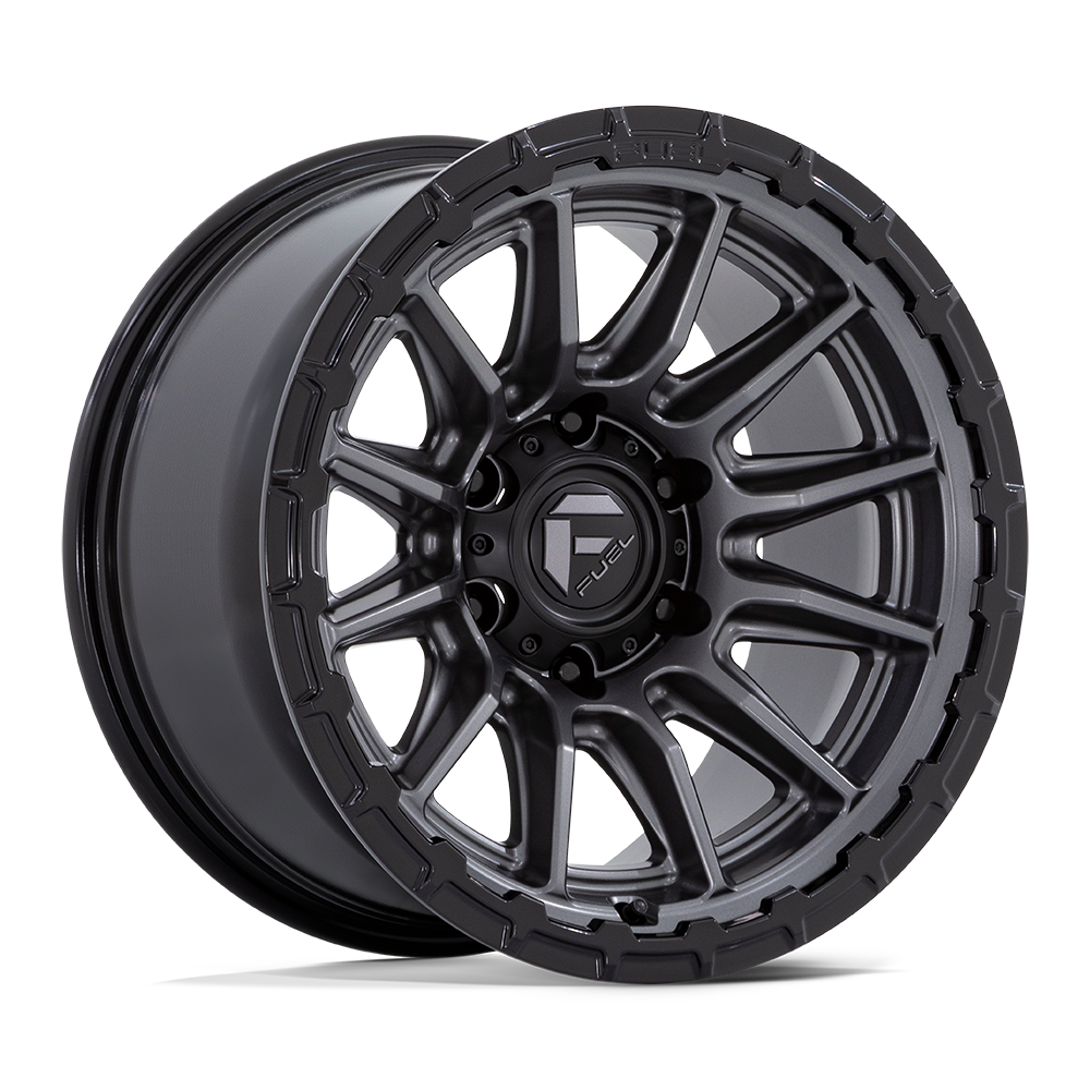 Fuel 1PC FC866 PISTON – 20X9 – 5X127 – 1 mm – MATTE GUNMETAL GLOSS BLACK LIP