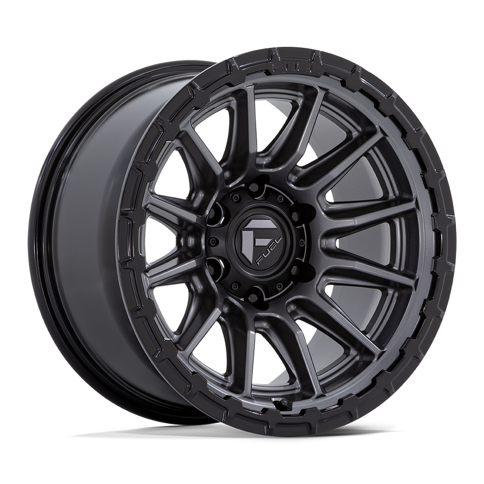 Fuel 1PC FC866 PISTON – 20X10 – 6X135 – -18 mm – MATTE GUNMETAL GLOSS BLACK LIP