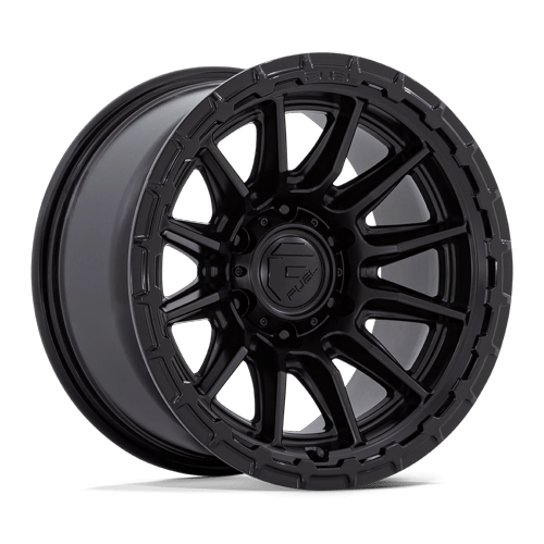 Fuel 1PC FC866 PISTON – 17X9 – 6X135 – 1 mm – BLACKOUT W/ GLOSS BLACK LIP