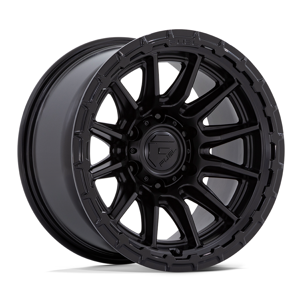 Fuel 1PC FC866 PISTON – 20X10 – 6X135 – -18 mm – BLACKOUT W/ GLOSS BLACK LIP
