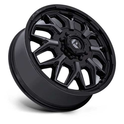 Fuel 1PC D875 FLUX DUALLY – 20X8.25 – 8X165.1 – 104 mm – GLOSS BLACK BRUSH FC GRAY DDDT