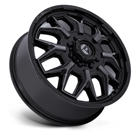 Fuel 1PC D875 FLUX DUALLY – 20X8.25 – 8X165.1 – 104 mm – GLOSS BLACK BRUSH FC GRAY DDDT