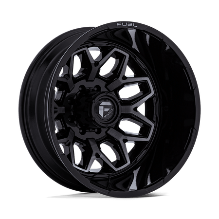 Fuel 1PC D875 FLUX DUALLY – 20X8.25 – 8X165.1 – -227 mm – GLOSS BLACK BRUSH FC GRAY DDDT