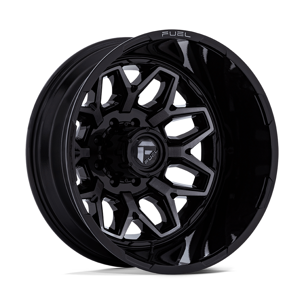 Fuel 1PC D875 FLUX DUALLY – 20X8.25 – 8X210 – 104 mm – GLOSS BLACK BRUSH FC GRAY DDDT