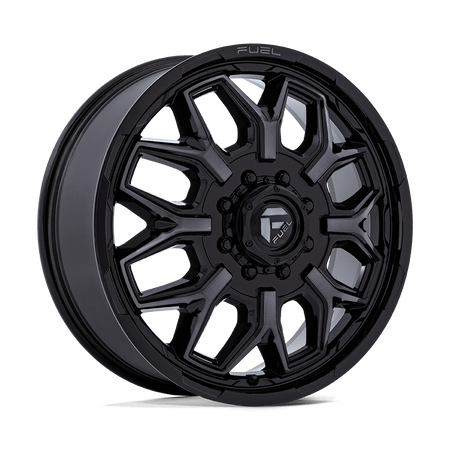 Fuel 1PC D875 FLUX DUALLY – 22X8.25 – 8X170 – 104 mm – GLOSS BLACK BRUSH FC GRAY DDDT